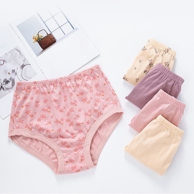 Plusock Soft Cotton Floral High Waist Panty(2 Packs) - image 1