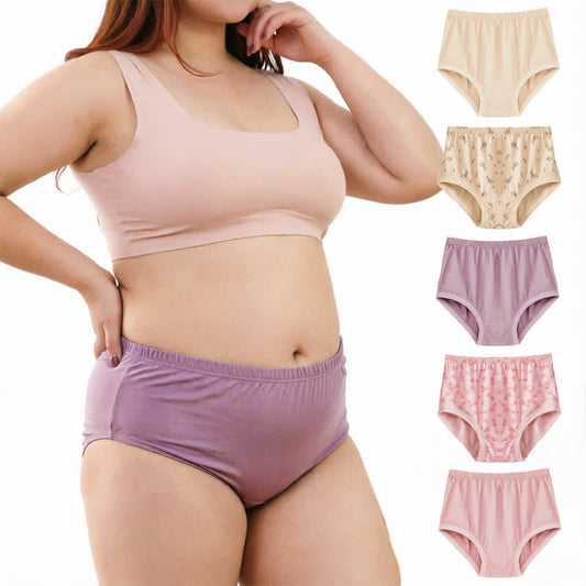 Plusock Soft Cotton Floral High Waist Panty(2 Packs) - image 0