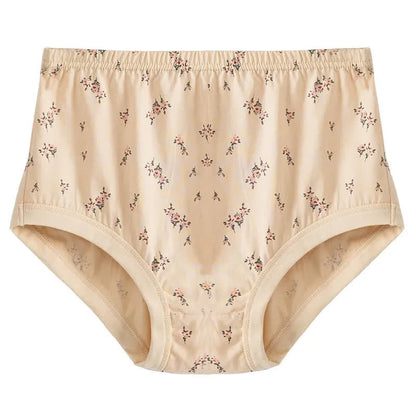 Plusock Soft Cotton Floral High Waist Panty(2 Packs) - Apricot - XXXL - image 4