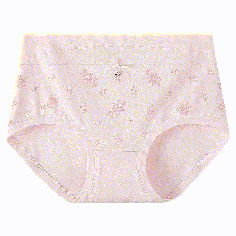 Plusock Floral Cotton High Rise Panty(2 Packs) - Light Pink - XXXL - image 3