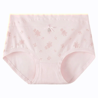 Plusock Floral Cotton High Rise Panty(2 Packs) - Light Pink - XXXL - image 3