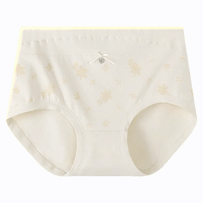 Plusock Floral Cotton High Rise Panty(2 Packs) - Apricot - XXXL - image 5