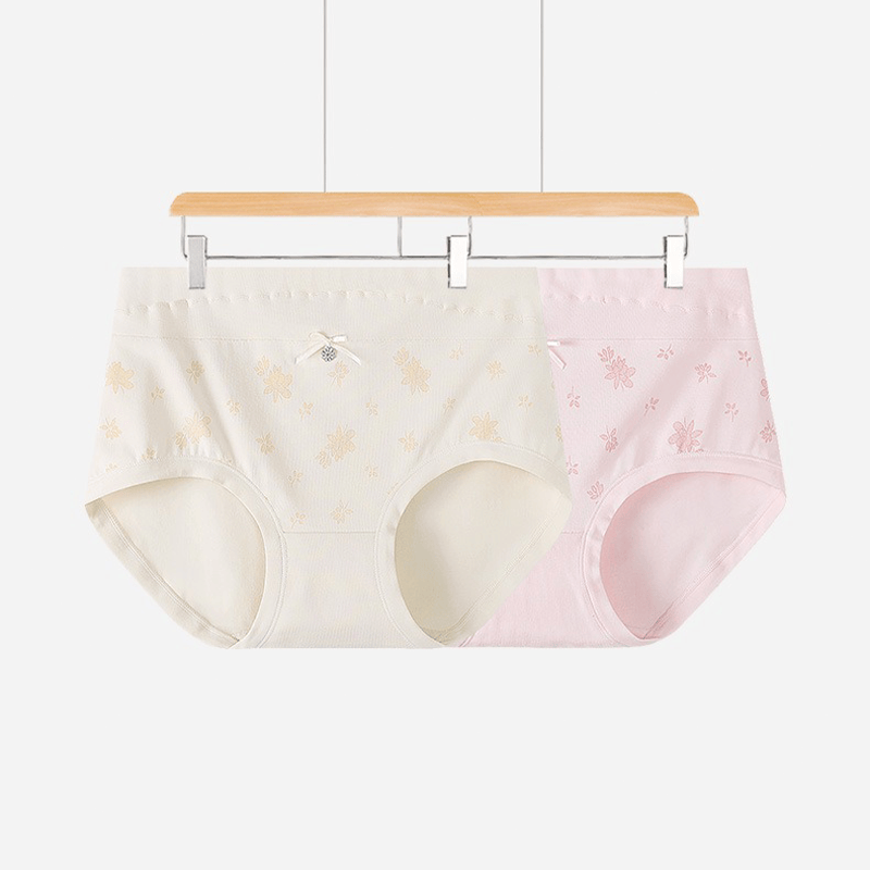 Plusock Floral Cotton High Rise Panty(2 Packs) - image 1