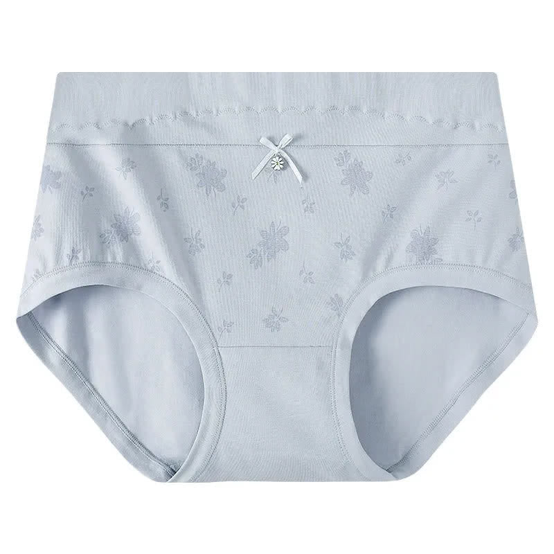 Plusock Floral Cotton High Rise Panty(2 Packs) - Light Blue - XXXL - image 4
