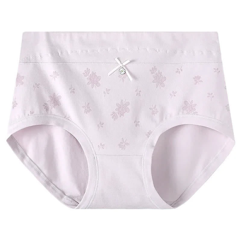 Plusock Floral Cotton High Rise Panty(2 Packs) - Light Purple - XXXL - image 6