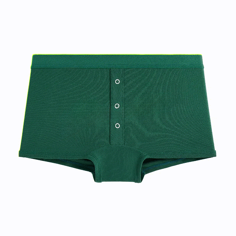 Plusock Soft Button Front Panty(2 Packs) - Green - 2XL - image 5