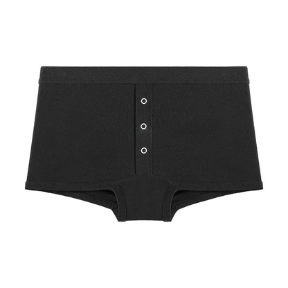 Plusock Soft Button Front Panty(2 Packs) - Black - 2XL - image 9