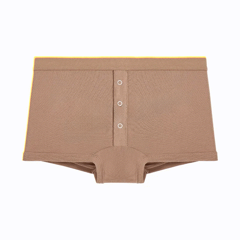 Plusock Soft Button Front Panty(2 Packs) - Brown - 2XL - image 8