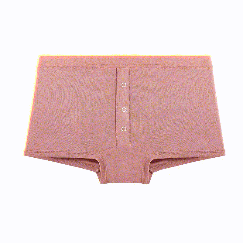 Plusock Soft Button Front Panty(2 Packs) - Pink - 2XL - image 4