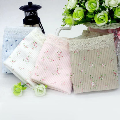 Plusock Floral Lace High Waist Cotton Panty(3 Packs) - image 1