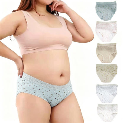 Plusock Floral Lace High Waist Cotton Panty(3 Packs) - image 0