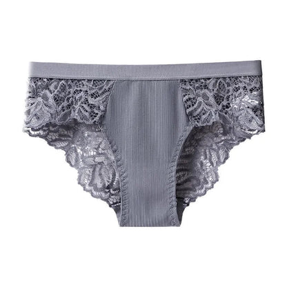 Plusock Soft Stretch Lace Hipster Panty(3 Packs) - Grey - XXL - image 5