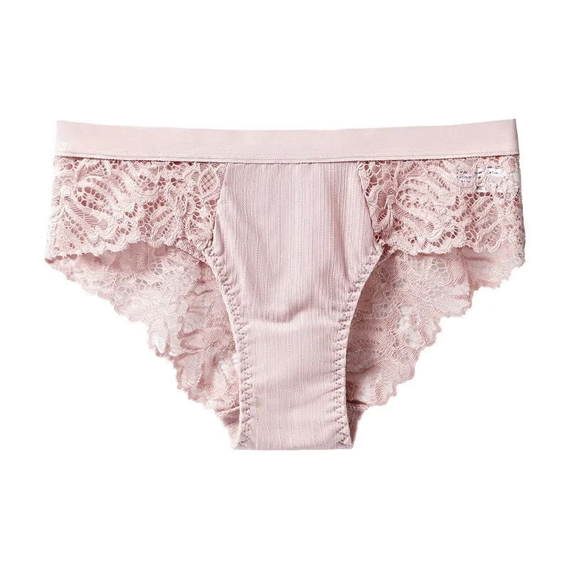 Plusock Soft Stretch Lace Hipster Panty(3 Packs) - Pink - XXL - image 7