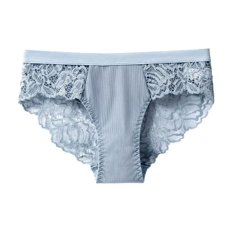 Plusock Soft Stretch Lace Hipster Panty(3 Packs) - Blue - XXL - image 6