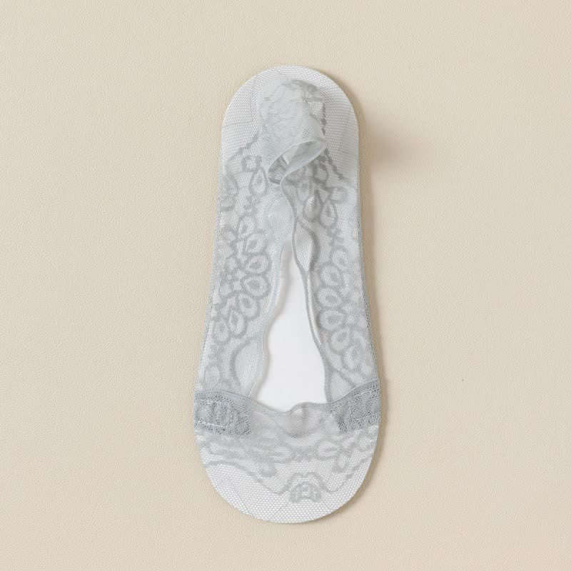 Plusock Elegant Lace No Show Socks (5 Pairs) - Grey - EU39-44(US6.5-9.5) - image 7