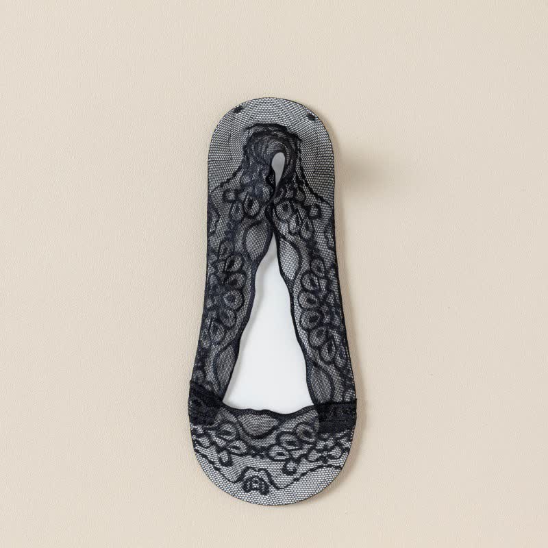 Plusock Elegant Lace No Show Socks (5 Pairs) - Black - EU39-44(US6.5-9.5) - image 5