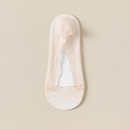 Plusock Elegant Lace No Show Socks (5 Pairs) - Pink - EU39-44(US6.5-9.5) - image 3