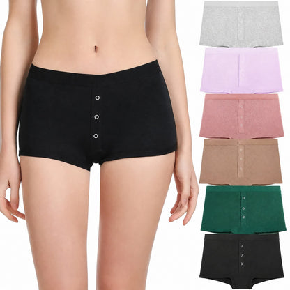 Plusock Soft Button Front Panty(2 Packs) - Grey+Brown - 2XL - image 0