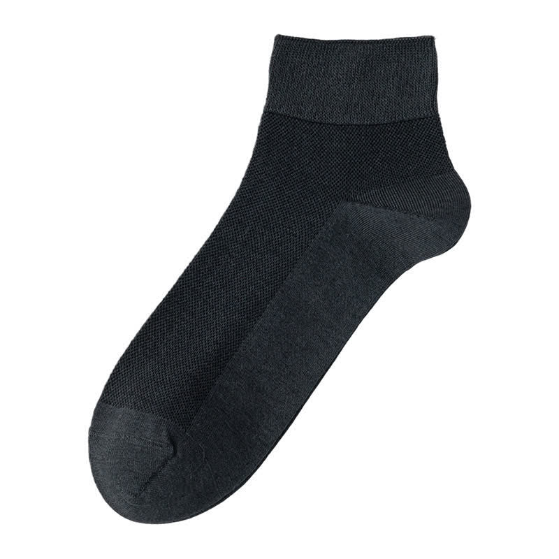 Plusock Breathable Cotton Quater Socks(3 Pairs) - Dark Grey - EU39-44(US6.5-9.5) - image 4