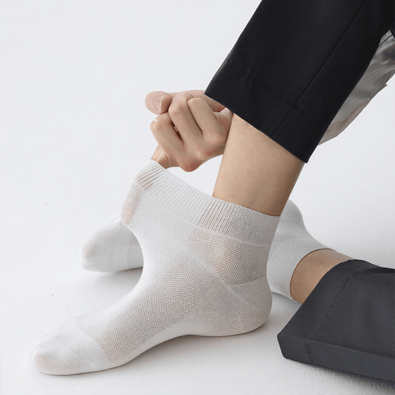 Plusock Breathable Cotton Quater Socks(3 Pairs) - Royal Blue+Army Green+Black - EU39-44(US6.5-9.5) - image 0