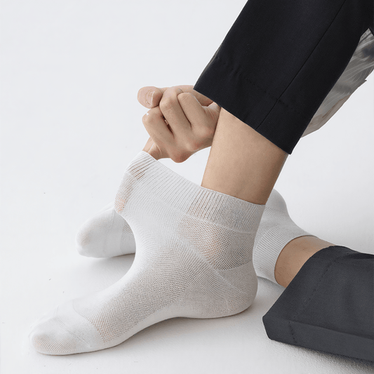 Plusock Breathable Cotton Quater Socks(3 Pairs) - Royal Blue+Army Green+Black - EU39-44(US6.5-9.5) - image 0