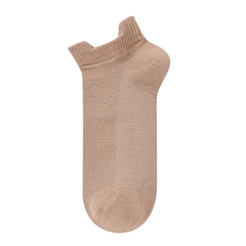 Plusock Breathable Cotton Quarter Socks (3 Pairs) - Khaki - EU40-45 (US7-12) - image 5
