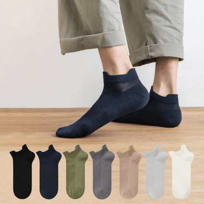 Plusock Breathable Cotton Quarter Socks (3 Pairs) - DarkGrey+ArmyGreen+Black - EU40-45 (US7-12) - image 0