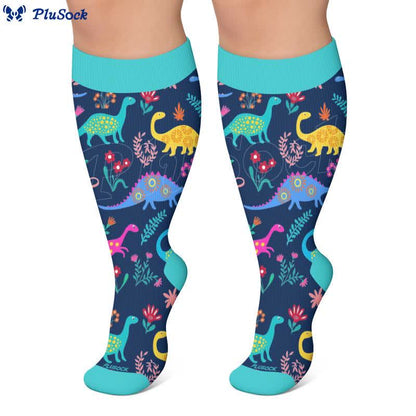 Plusock Plus Size Cosmic Print Compression Socks - image 4