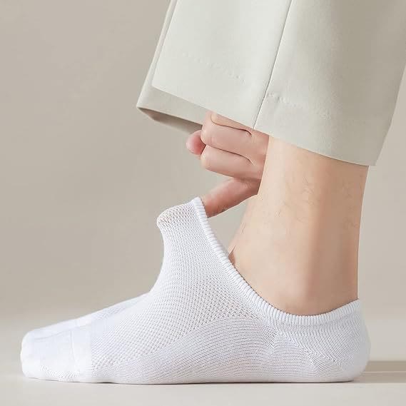 Plusock Breathable Ankle Socks(4 Pairs) - White - EU36-41(US2.5-7.5) - image 0