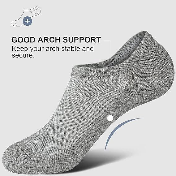 Plusock Breathable Ankle Socks(4 Pairs) - Gray - EU36-41(US2.5-7.5) - image 3
