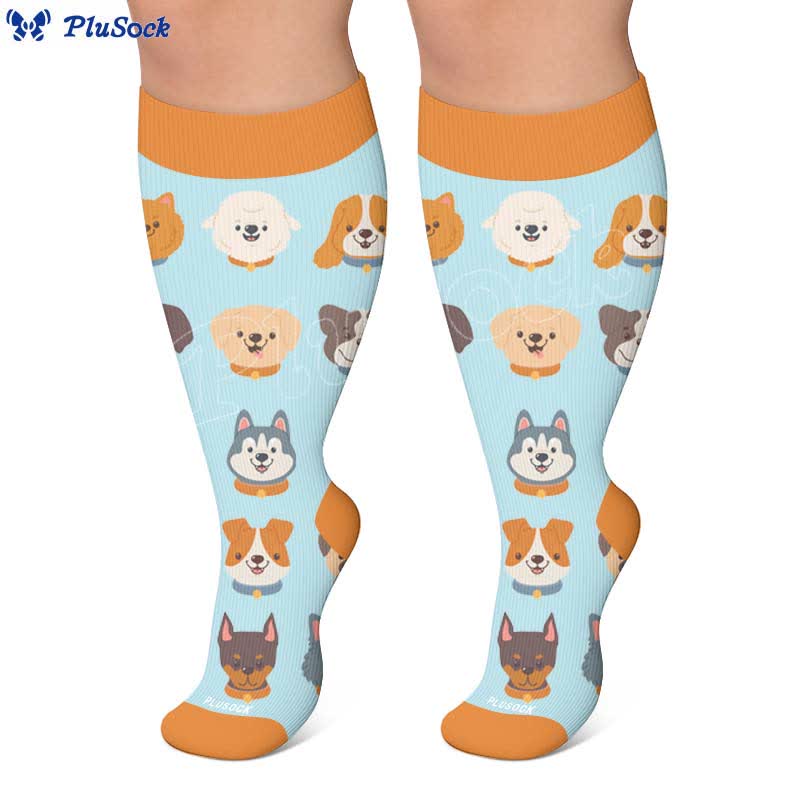 Plusock Plus Size Cute Cartoon Animal Compression Socks - image 2