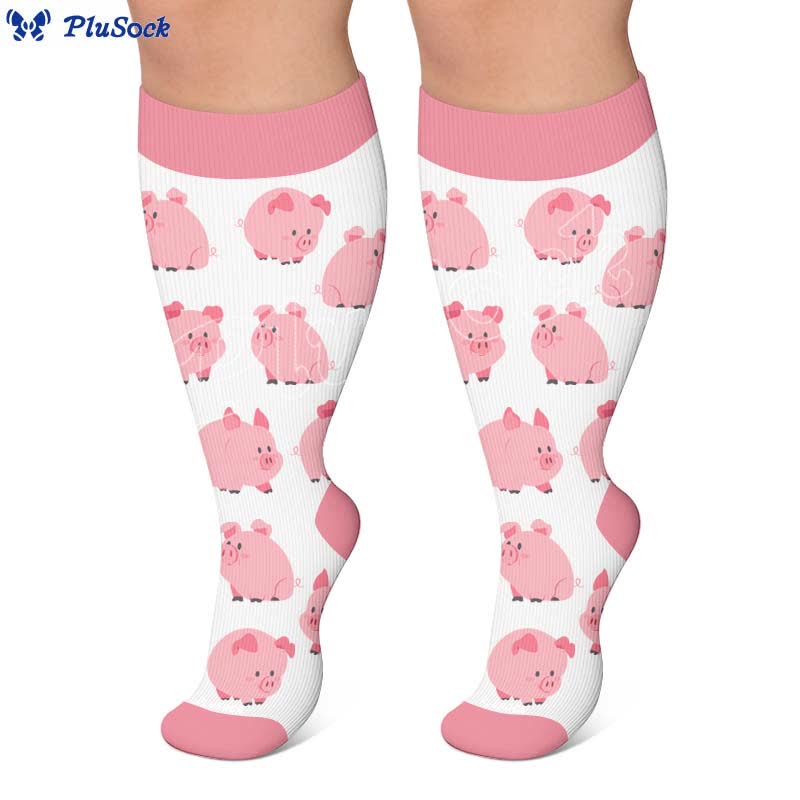 Plusock Plus Size Cute Cartoon Animal Compression Socks - image 4