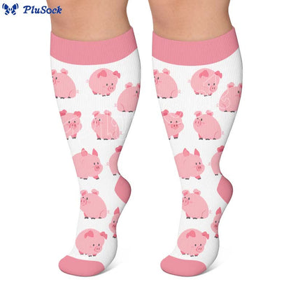 Plusock Plus Size Cute Cartoon Animal Compression Socks - image 4