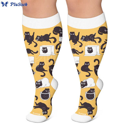 Plusock Plus Size Cute Cartoon Animal Compression Socks - image 3