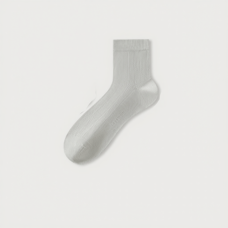 Plusock Silk Thin Quarter Socks(5 Pairs) - Light Gray - EU39-44(US5-10) - image 5