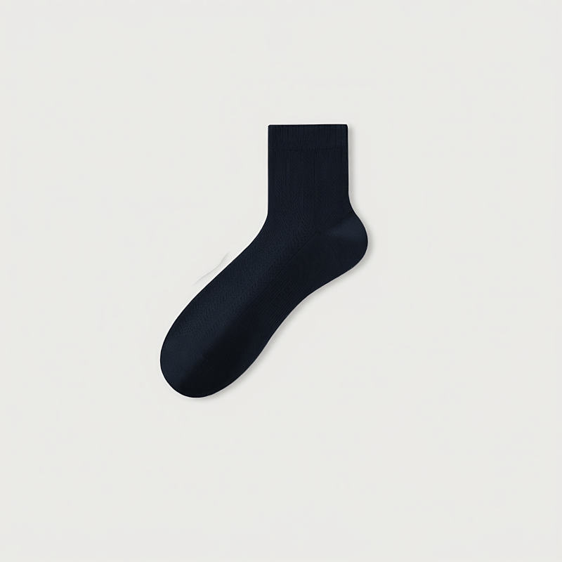 Plusock Silk Thin Quarter Socks(5 Pairs) - Black - EU39-44(US5-10) - image 1