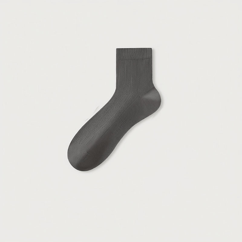 Plusock Silk Thin Quarter Socks(5 Pairs) - Grey - EU39-44(US5-10) - image 4