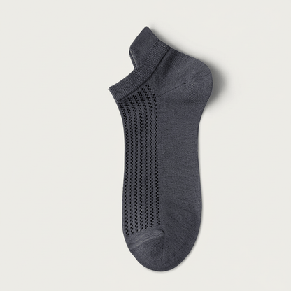 Plusock Bamboo Mesh Ankle Socks(5 Pairs) - Grey - EU39-44(US5-10) - image 3
