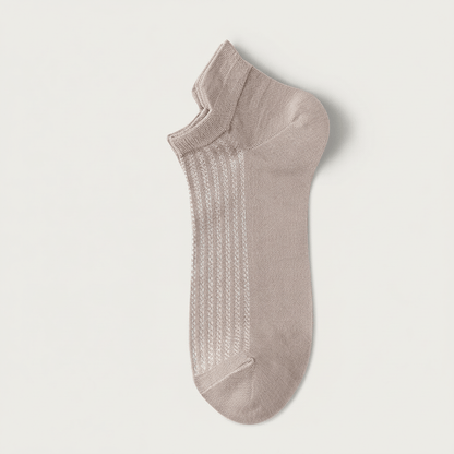 Plusock Bamboo Mesh Ankle Socks(5 Pairs) - Khaki - EU39-44(US5-10) - image 4