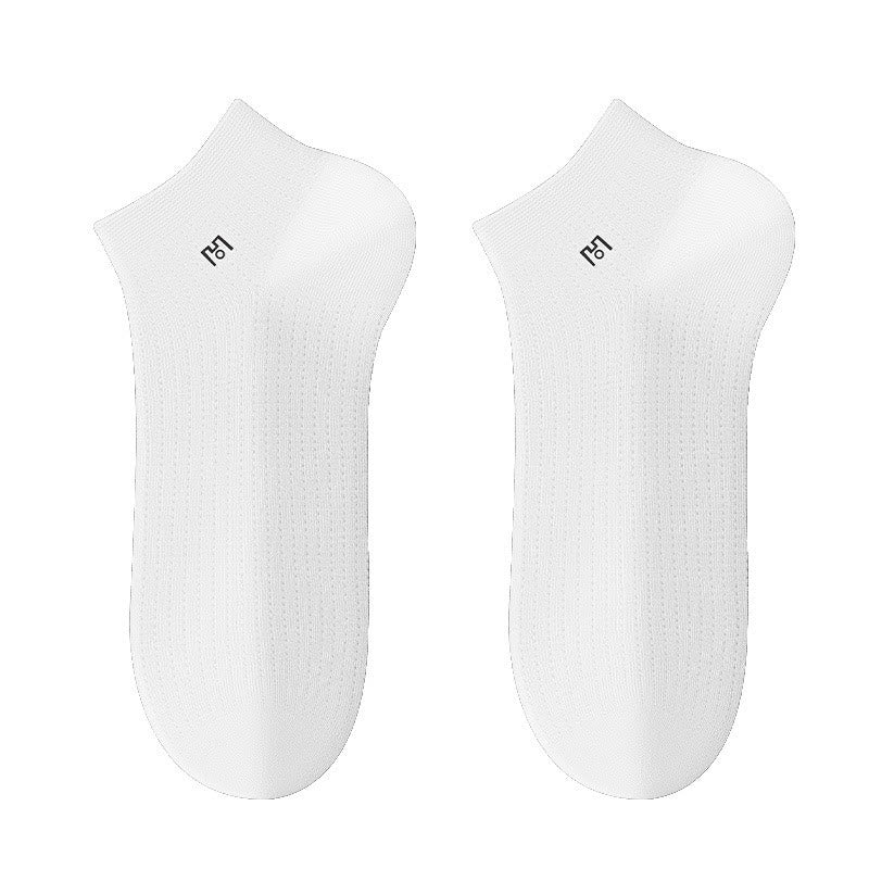 Plusock Breathable Ankle Socks(5 Pairs) - White - EU39-44(US5-10) - image 1