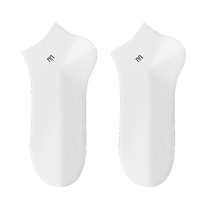 Plusock Breathable Ankle Socks(5 Pairs) - White - EU39-44(US5-10) - image 1