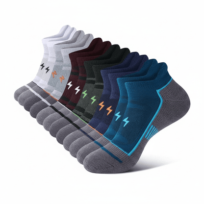 Plusock Colorblock Cushioned Ankle Socks(6 Pairs)  - Multicolor - EU36-43(US2.5-9.5) - image 1