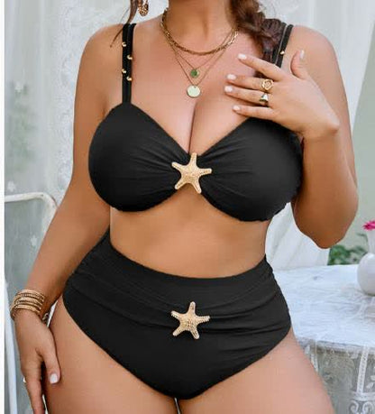 Plusock Starfish‑Decor Two‑Piece Bikini Set - image 0