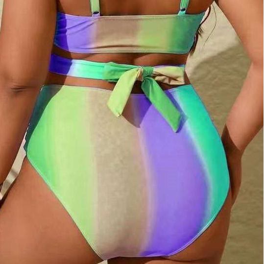 Plusock Tie Rainbow Print Bikini Set - image 2