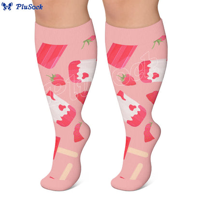 Plusock Plus Size Fruit Popsicle Compression Socks - image 4