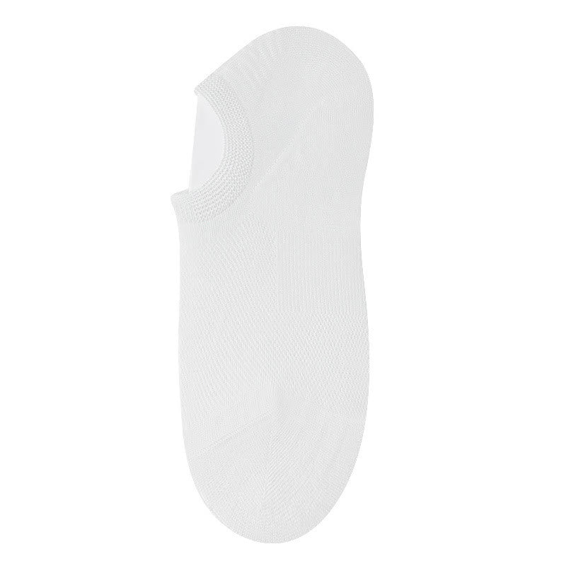 Plusock Bamboo Invisible No Show Socks (10 Pairs) - White - EU36-40(US3-7) - image 1