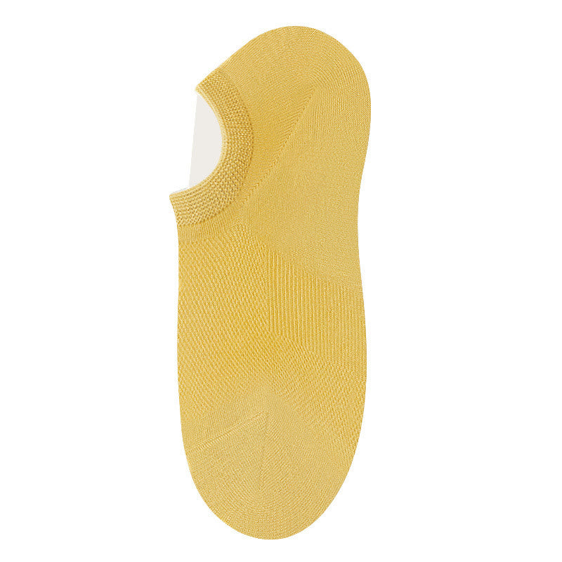 Plusock Bamboo Invisible No Show Socks (10 Pairs) - Yellow - EU36-40(US3-7) - image 9