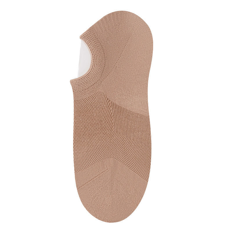 Plusock Bamboo Invisible No Show Socks (10 Pairs) - Coffee - EU36-40(US3-7) - image 6