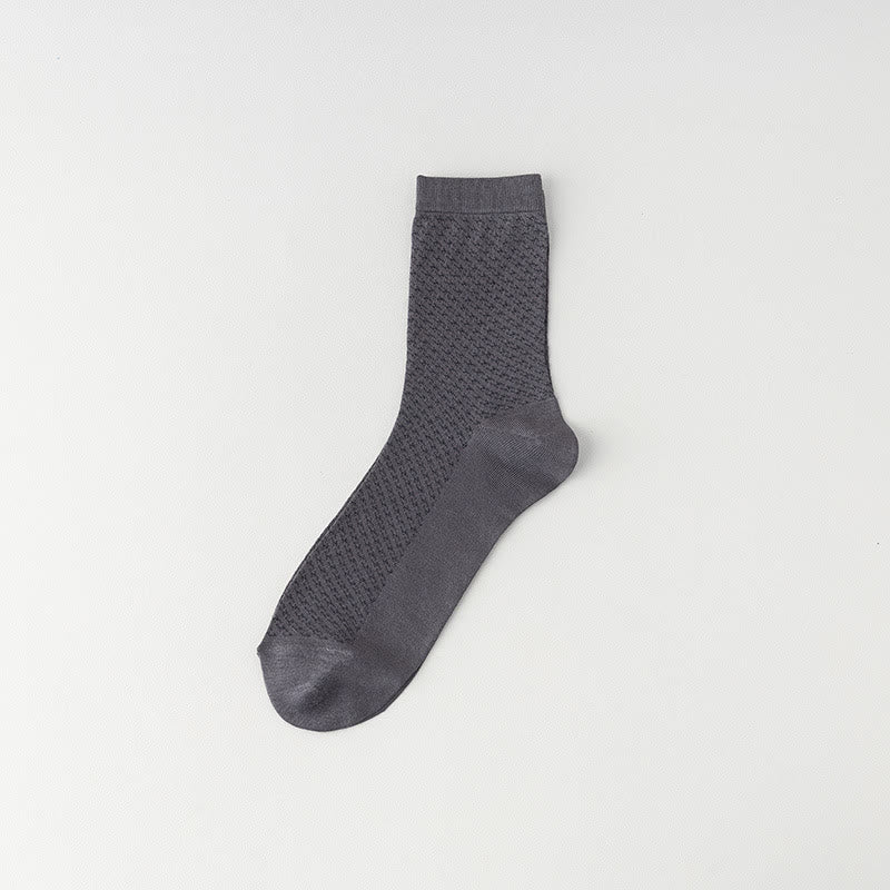 Plusock Bamboo Breathable Quarter Socks(6 Pairs) - Dark Grey - EU39-44(US6-10) - image 4
