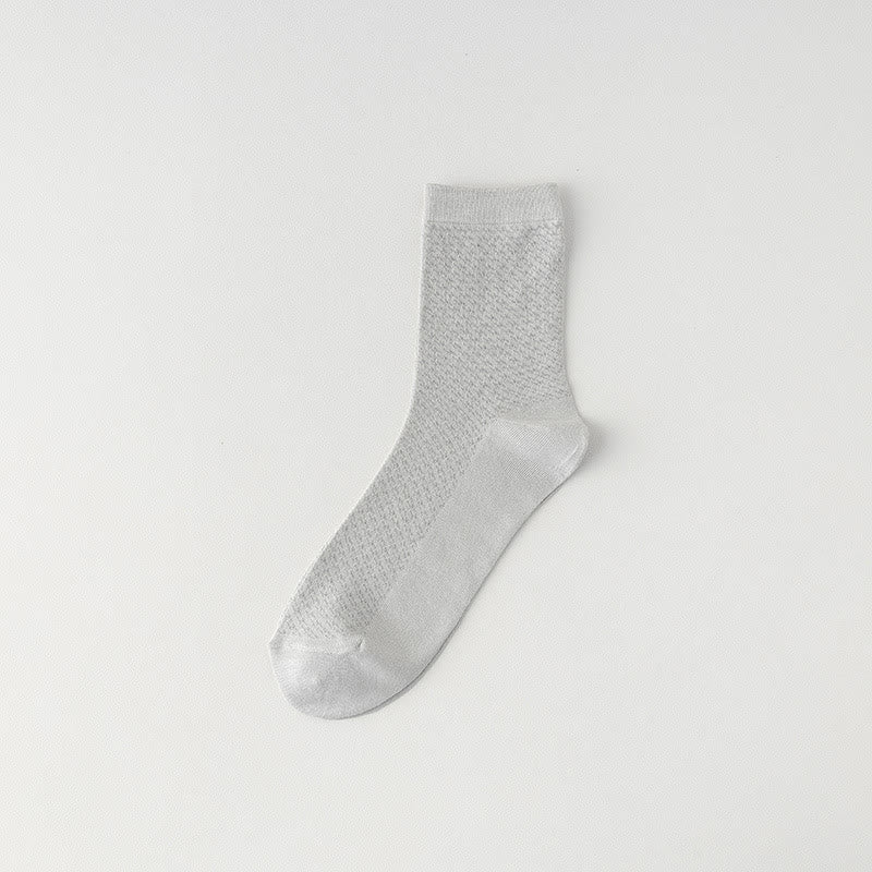 Plusock Bamboo Breathable Quarter Socks(6 Pairs) - Light Gray - EU39-44(US6-10) - image 6